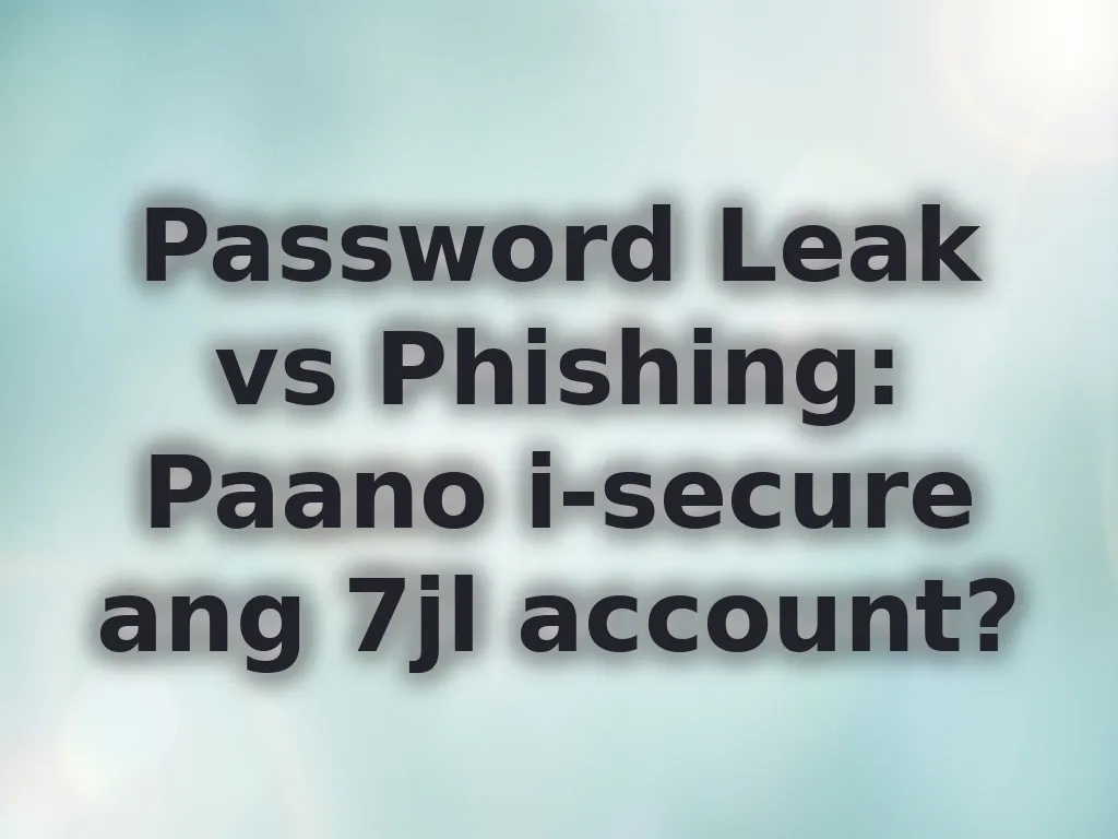 Secure 7jl account
