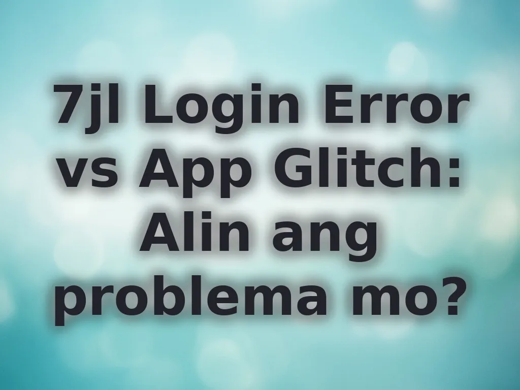 Login error fixes